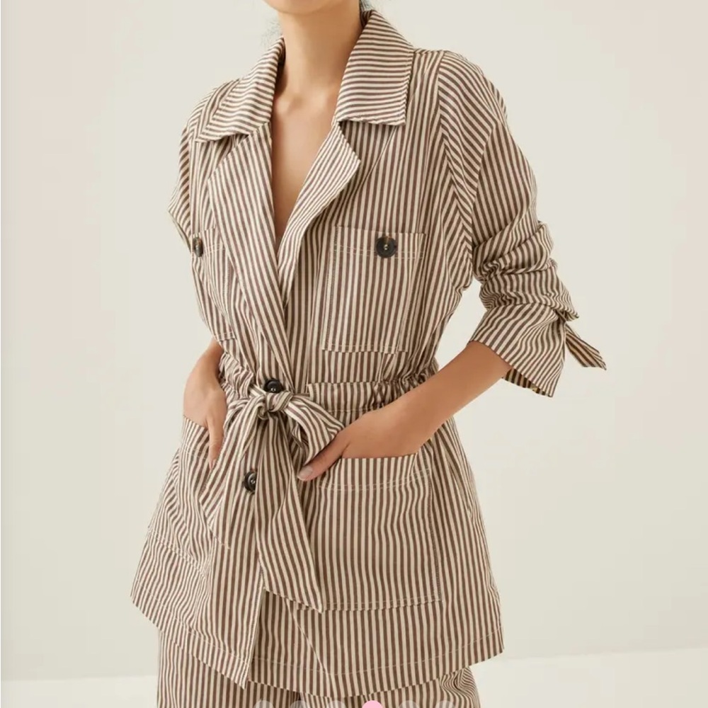 Love, Bonito Grenada Striped Collared Jacket